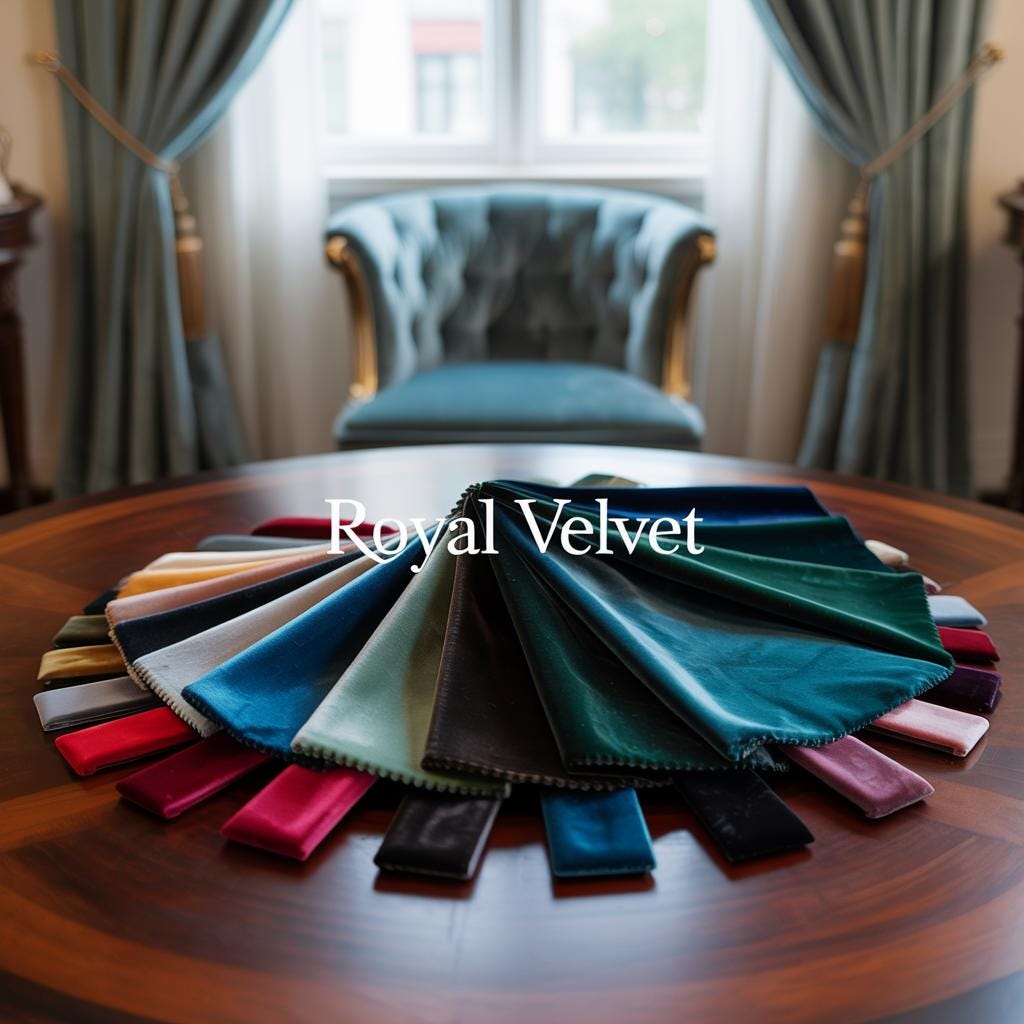 Premium Royal Velvet Polyester Blend Fabric - Multiple Colors, 58-60" Width (1 Yard)