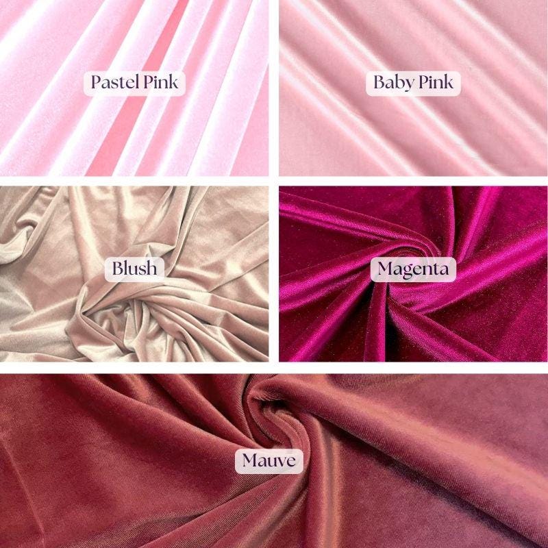Luxury 4-Way Stretch Velvet Fabric - Soft, Smooth, Elegant, 58" Width
