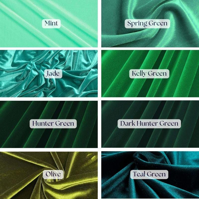Luxury 4-Way Stretch Velvet Fabric - Soft, Smooth, Elegant, 58" Width