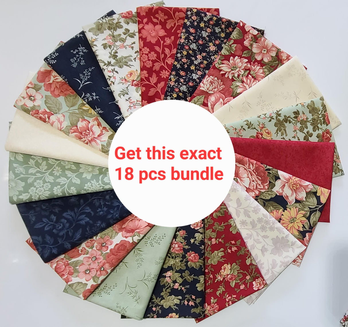 Fat Quarter Bundle Moda Ambiance Floral 100% Cotton