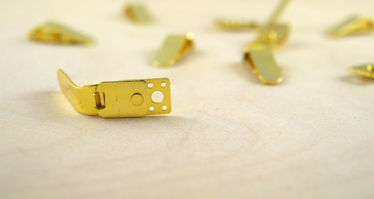 Clip-On Tie Hardware Gold Silver 1 Inch