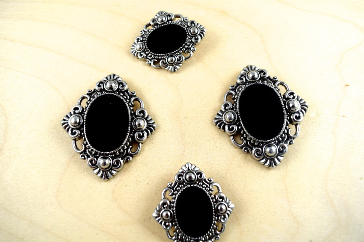 Gothic Cameo Button Shank Pendants