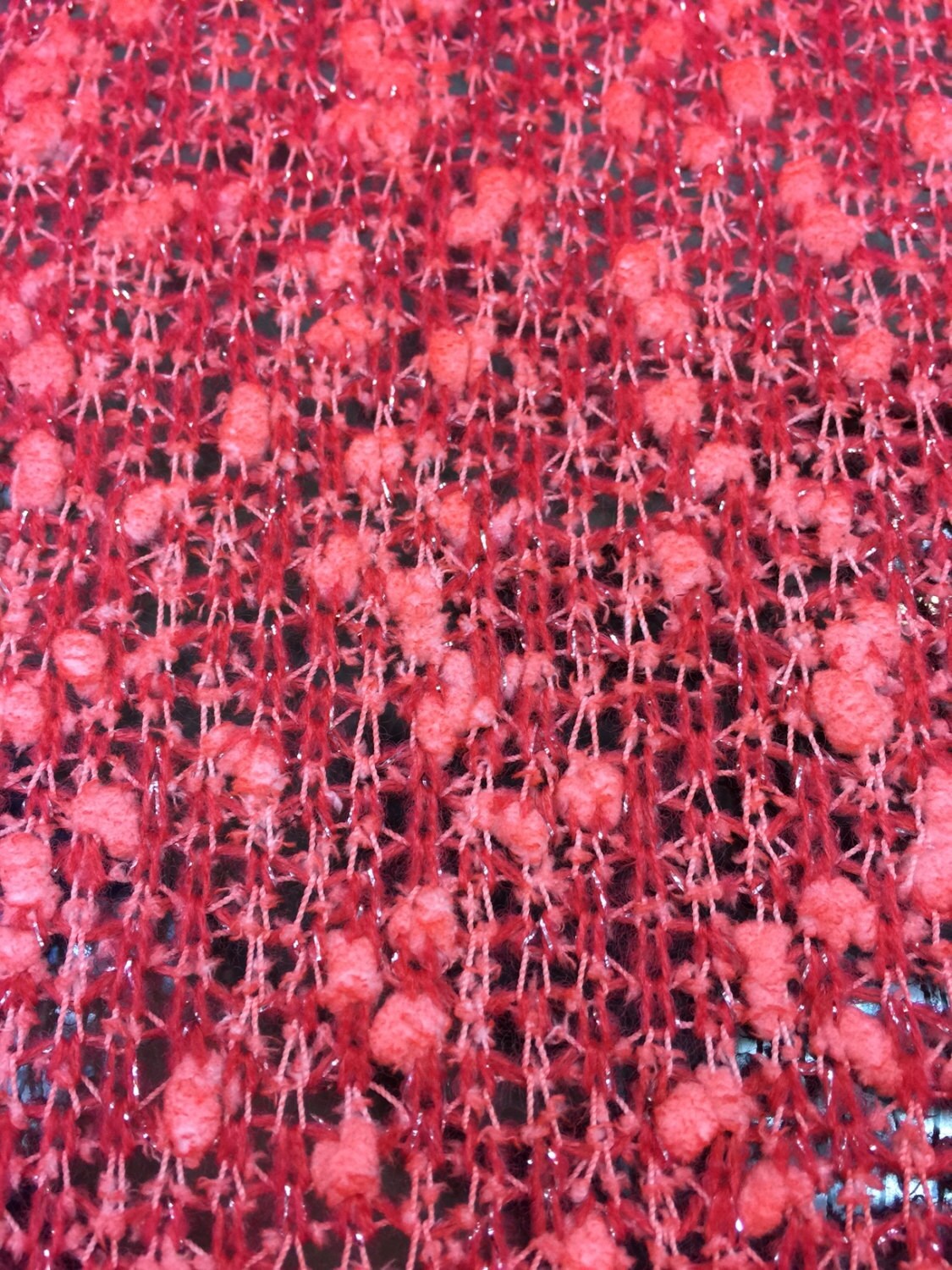 Embroidery Lace Crocheted Coral Fabric