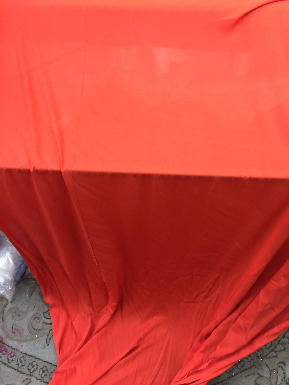 Rayon Challis Fabric Orange