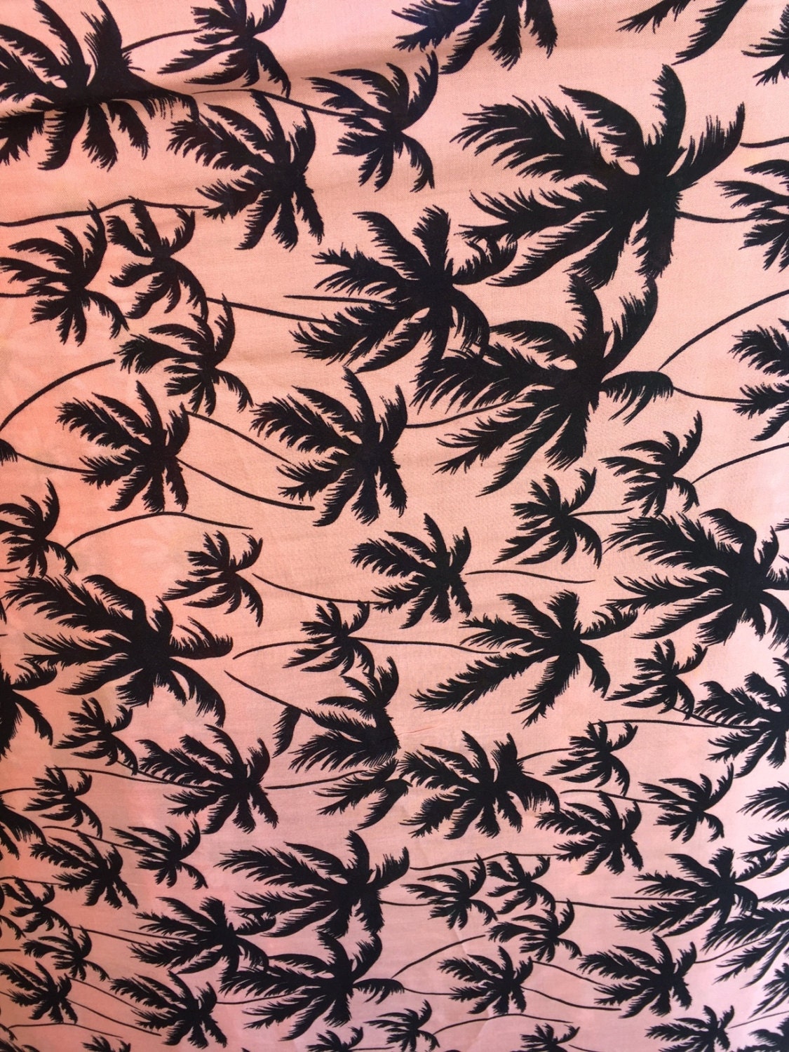Rayon Challis Palm Trees on Tuscan Pink
