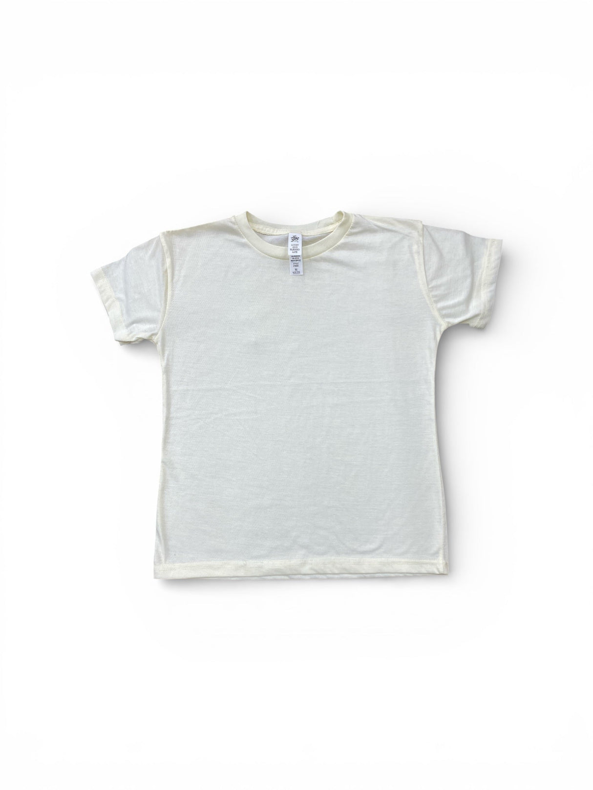 Lucky Blessed Life 1322 Youth Sublimation T-Shirt Fabric - Natural, Short Sleeve, 65% Polyester 35% Cotton (1 Piece)