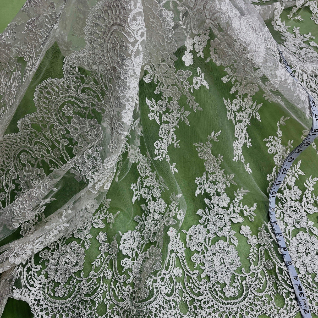 Embroidered Bridal Lace Fabric