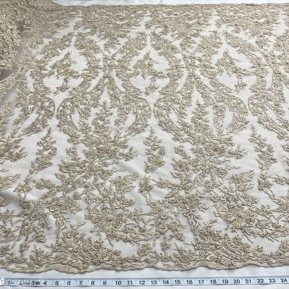 Beaded Embroidered Lace Mesh