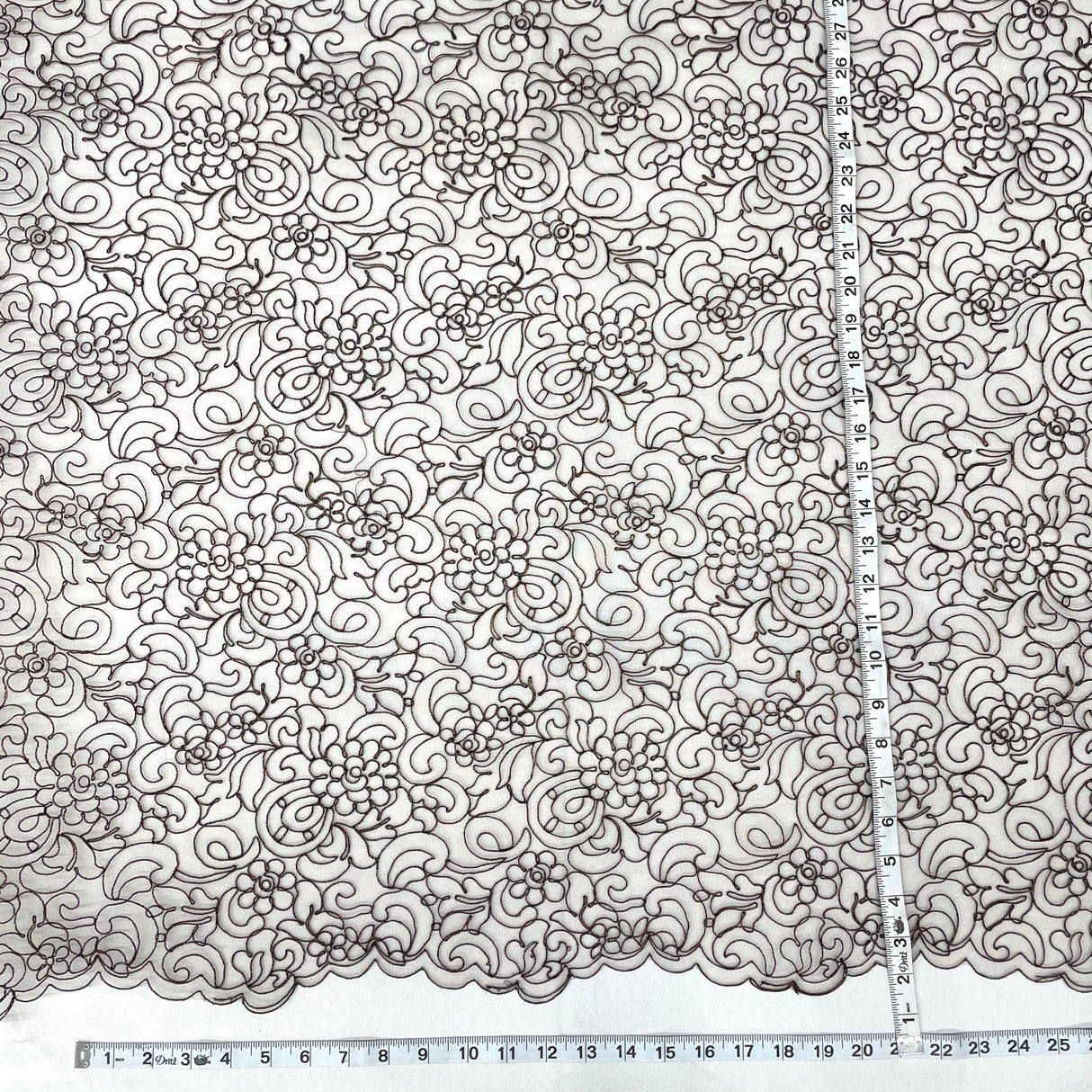 Polyester Corded Bridal Lace Fabric 53" Wide