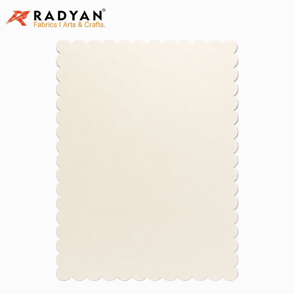 RADYAN 2mm Extra Thick Food Grade Cake Board Waterproof Scalloped Rectangle Cake Tray