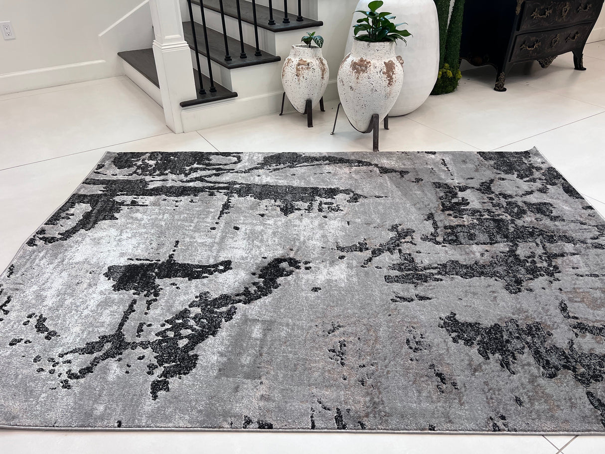 DEV309 Polypropylene Polyester Area Rug - Color Shifting Flat Weave, 5' 4" X 7' 8", 8' X 11" (1 Unit)