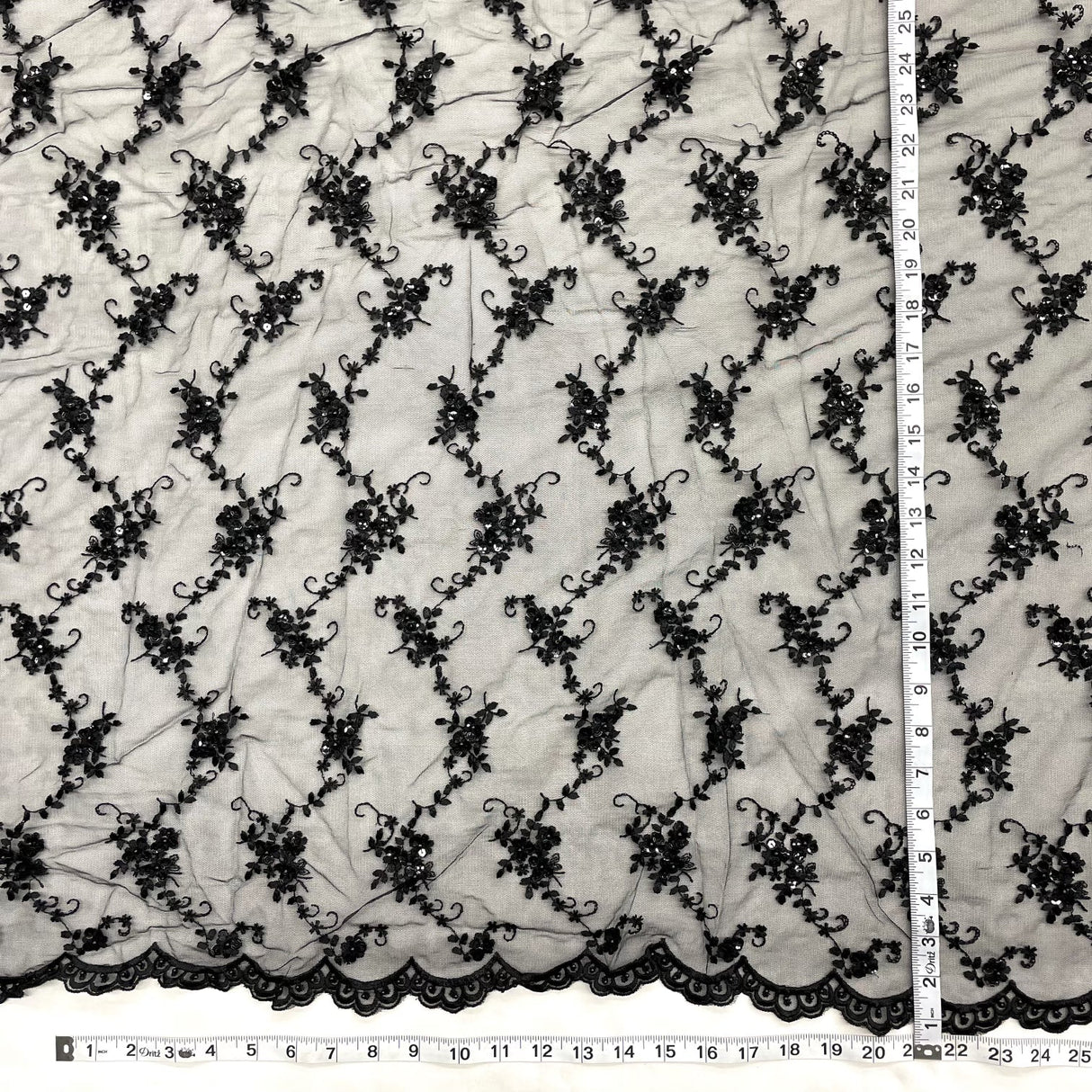 Beaded Embroidered Lace Mesh
