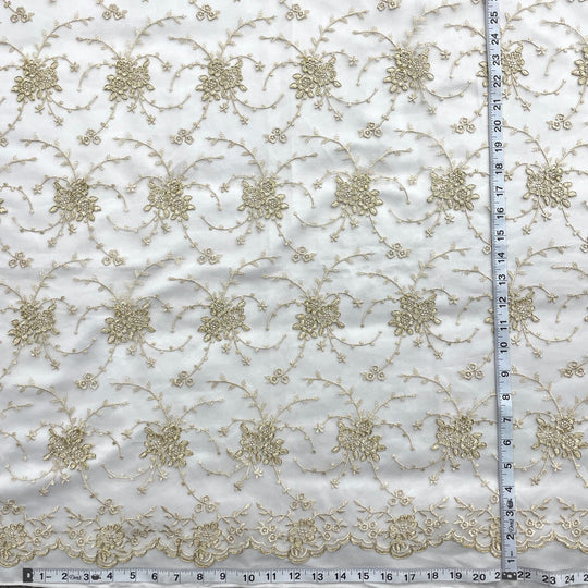 1 Yard Corded Bridal Lace Fabric Embroidered on 100% Polyester Net Mesh | Lace USA - 95575W - Lime Green - 52" Wide
