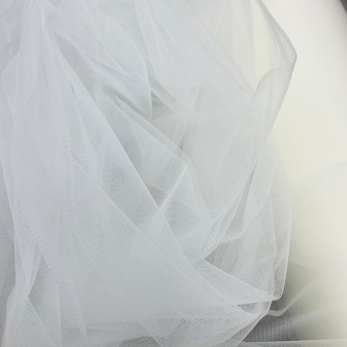 1 Yard White Stretch Nylon Net Mesh Fabric 60 Inch Width