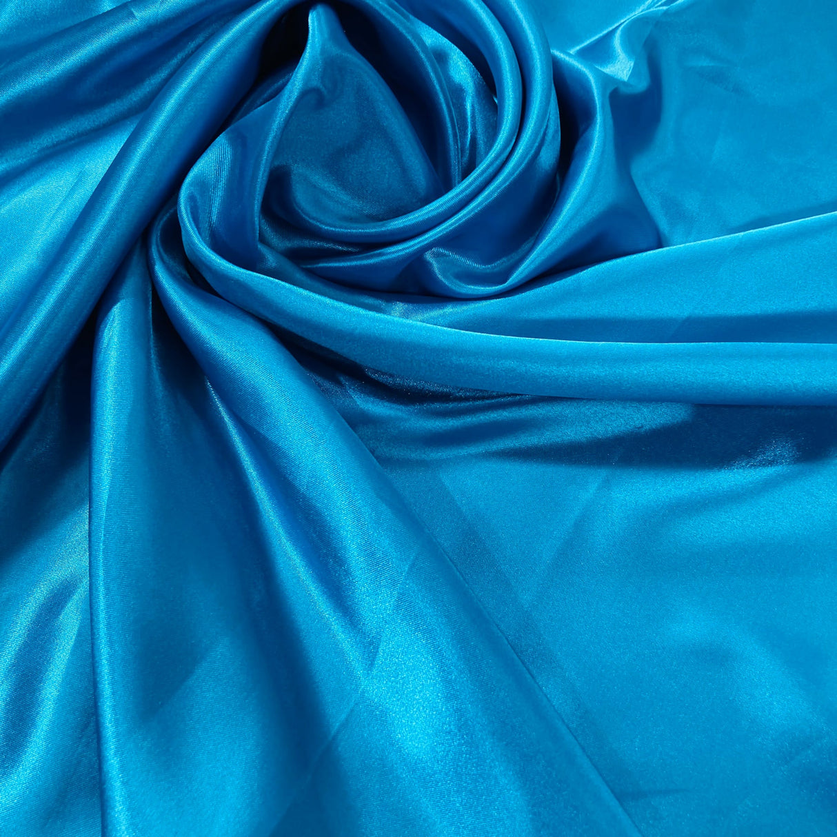 1 Yard Aqua Blue Charmeuse Medium Satin Lining Fabric 60 Inch Width