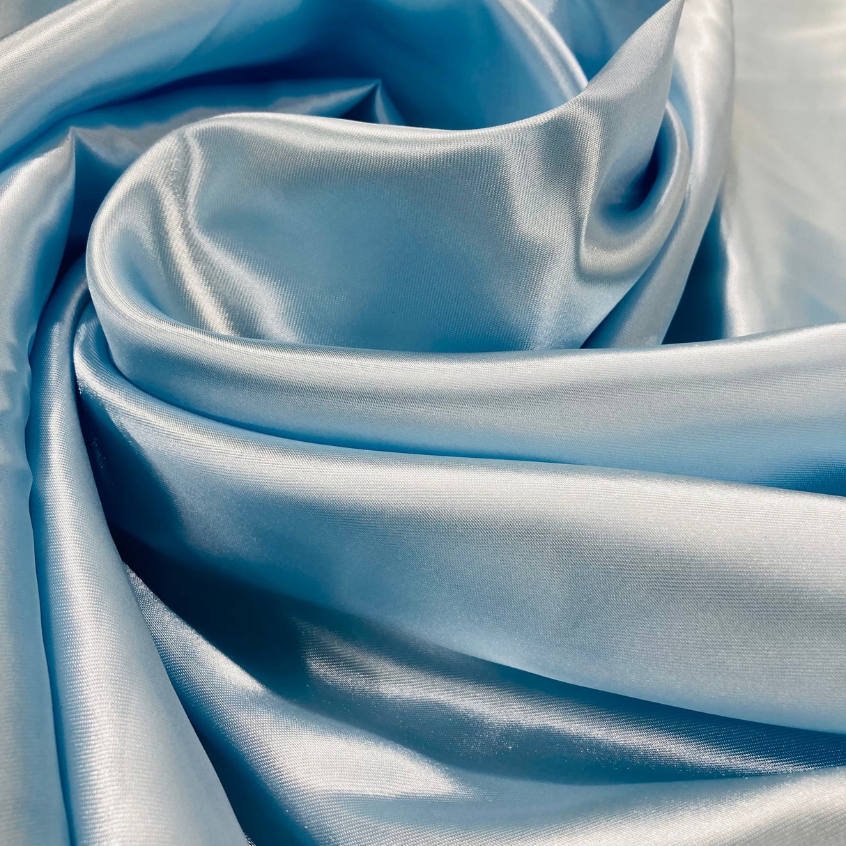 1 Yard Aqua Blue Charmeuse Medium Satin Lining Fabric Smooth Lightweight Material for Apparel and Décor 60 Inch Width