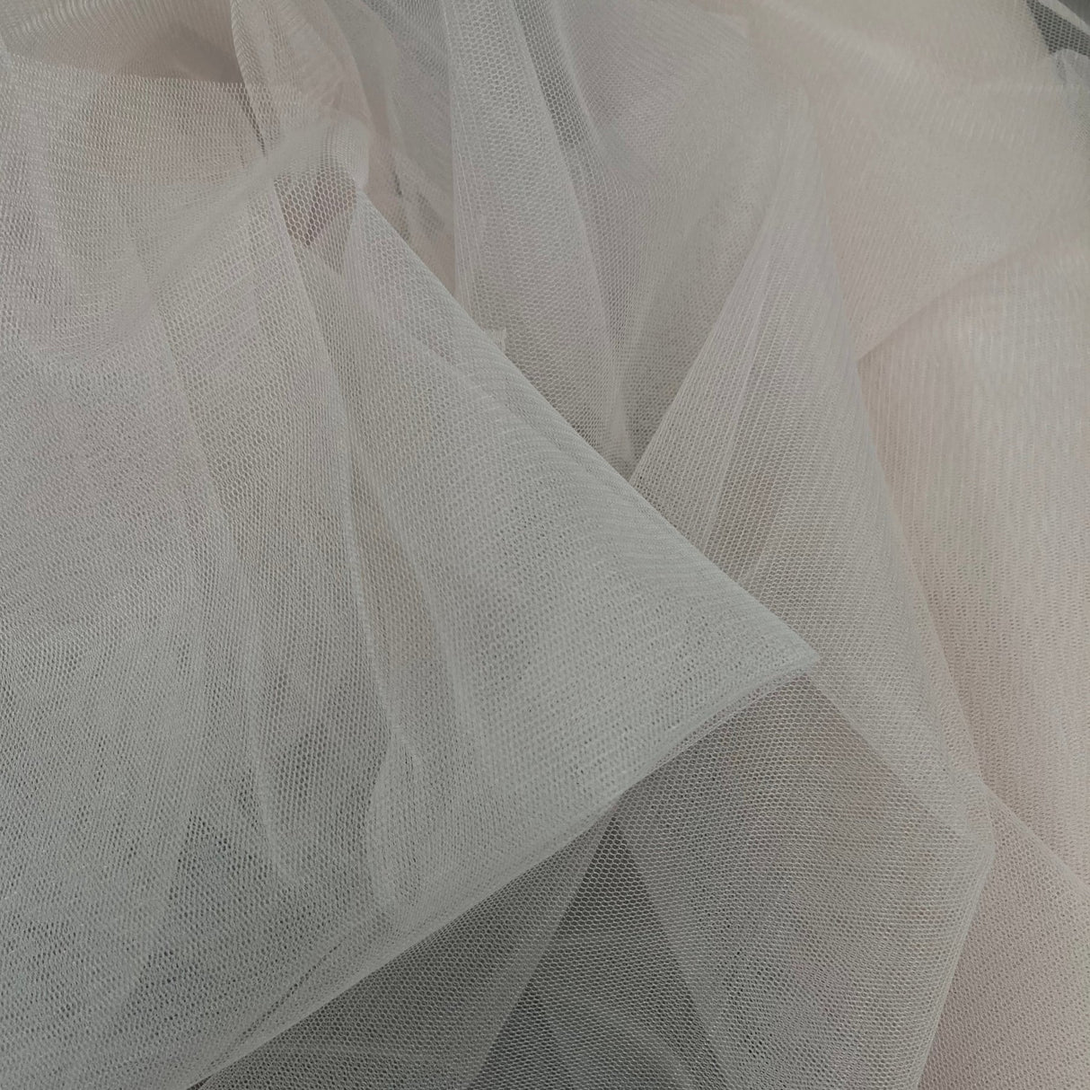 1 Yard White Stretch Nylon Net Mesh Fabric 60 Inch Width