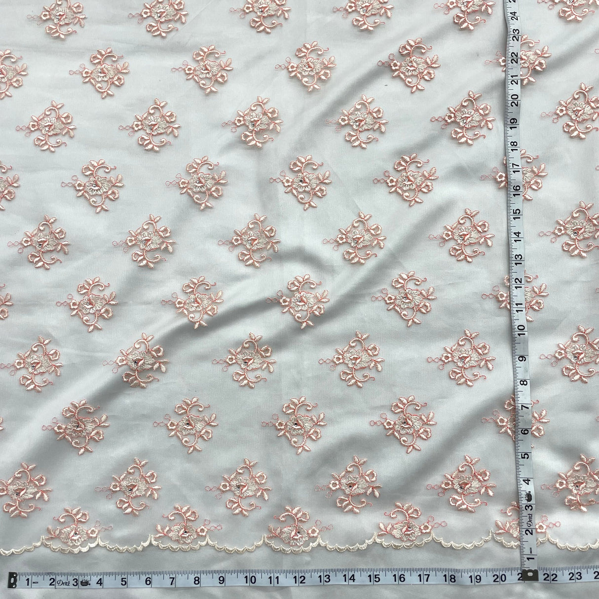 1 Yard Black Lilac Beaded Lace Fabric Embroidered on Polyester Net Mesh Elegant 52 Inch Width