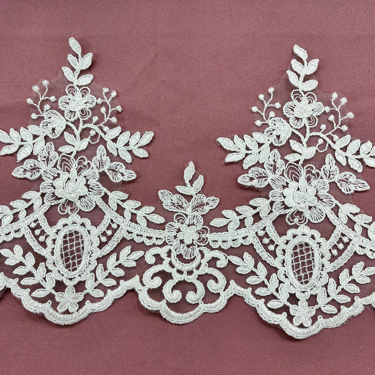 Embroidered Corded Lace Trimming