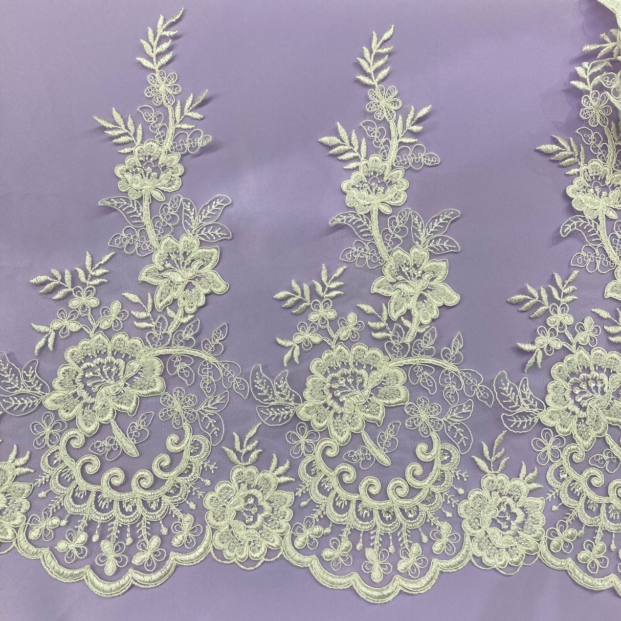 Beaded Corded Lace Trimming 15"