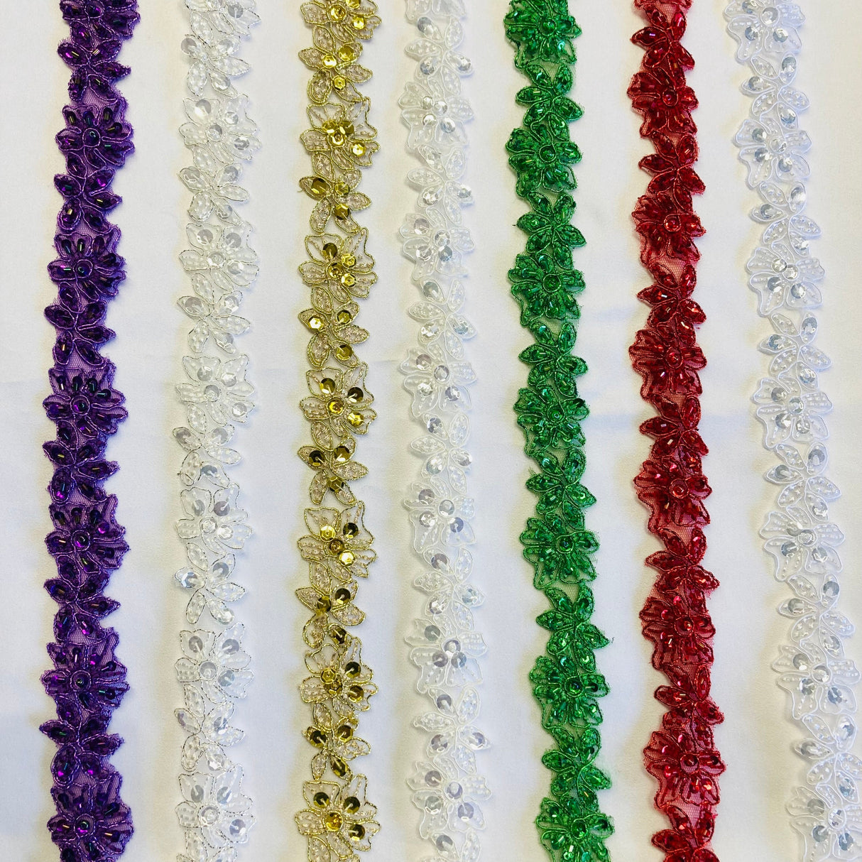 Beaded Corded Lace Trim 1.5"
