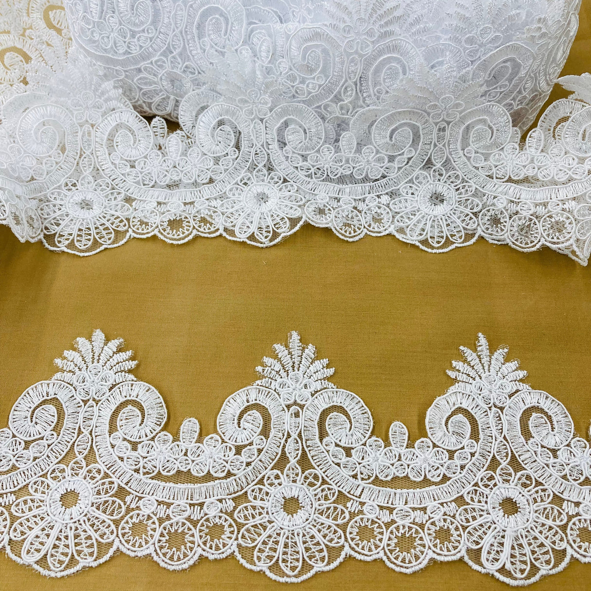 Embroidered Corded Lace Trimming