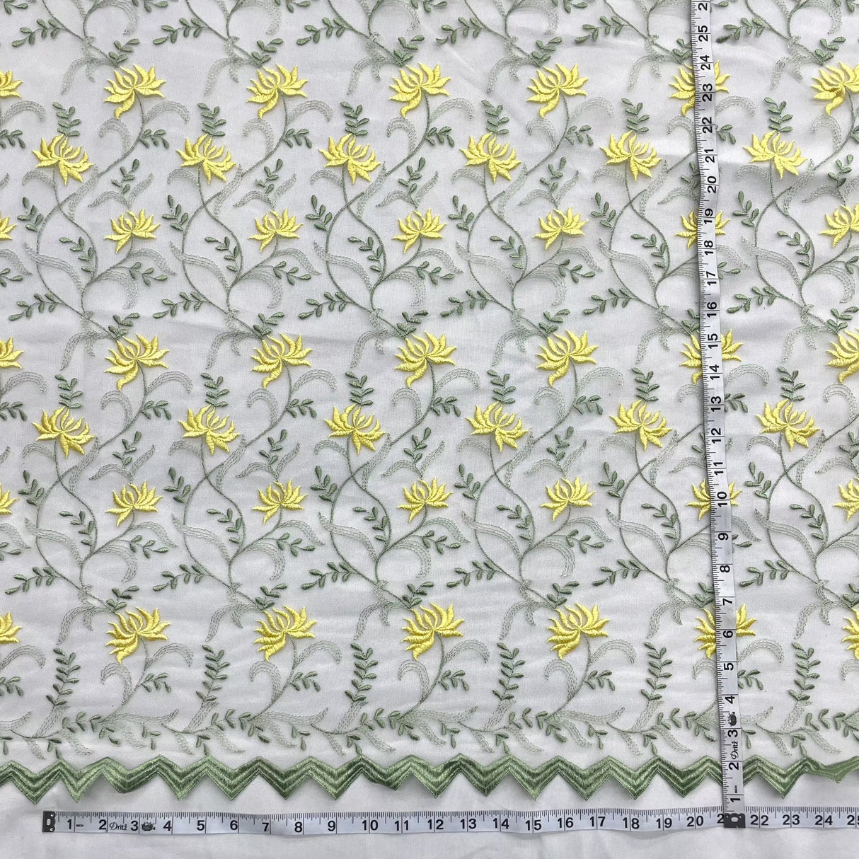 Embroidered Lace Mesh Fabric