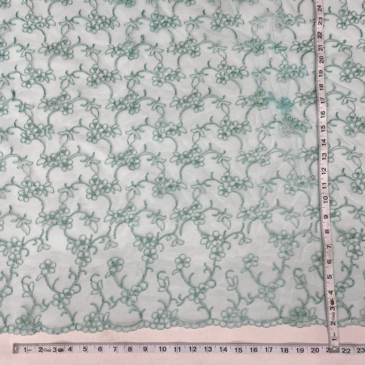 Corded Bridal Lace Fabric 54" Polyester Net Mesh
