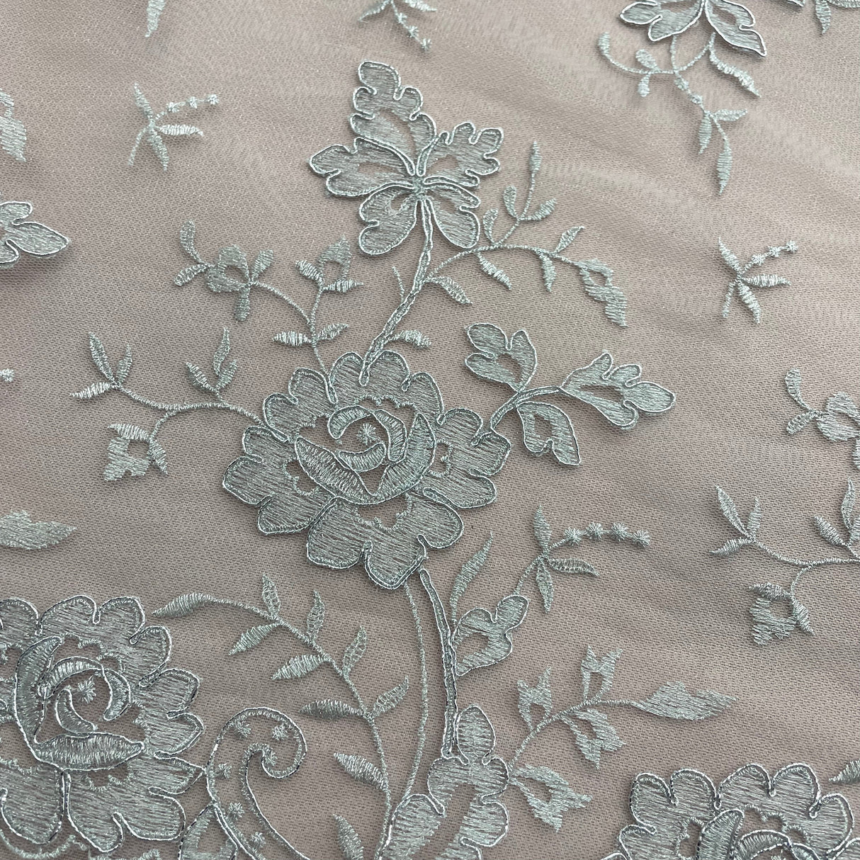 Bridal Lace Fabric Corded Embroidered 54" Wide