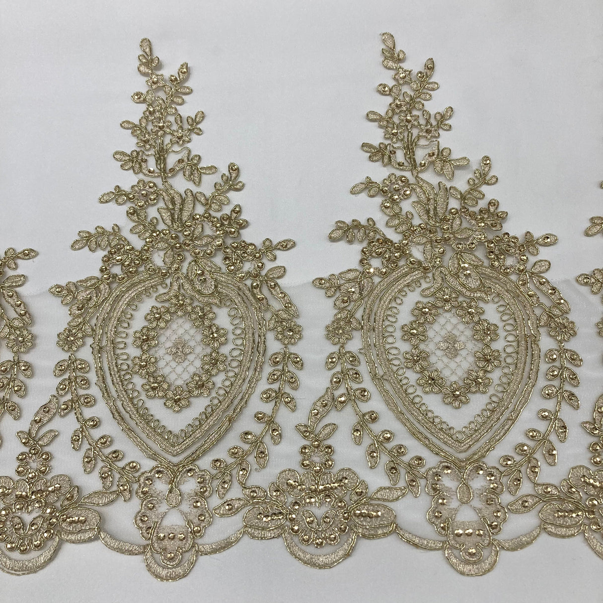 Beaded Corded Lace Trimming