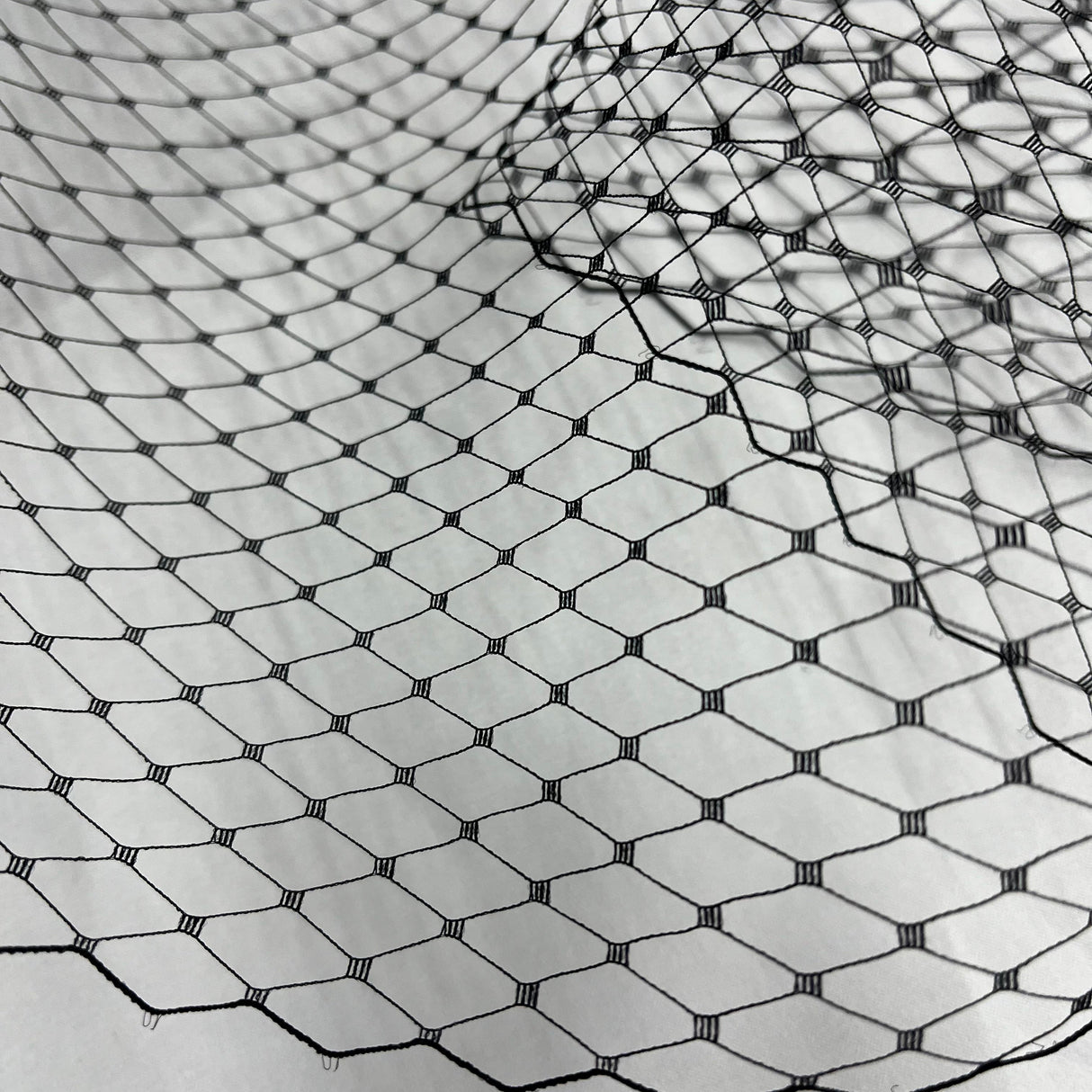 Bandeau Veil Tulle Mesh Fabric - White, Ivory, Black, 9" Width (By The Yard)