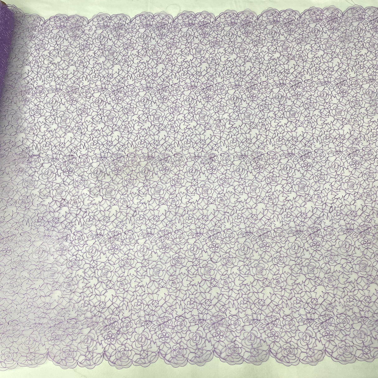 Embroidered Lace Turquoise Mesh