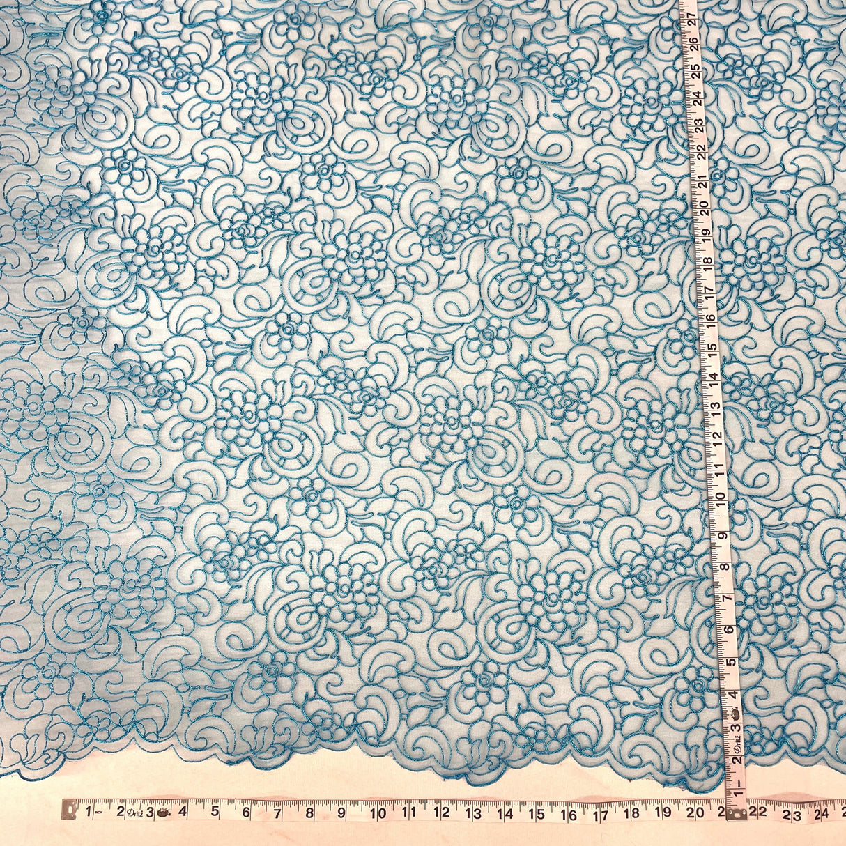 Polyester Corded Bridal Lace Fabric 53" Wide