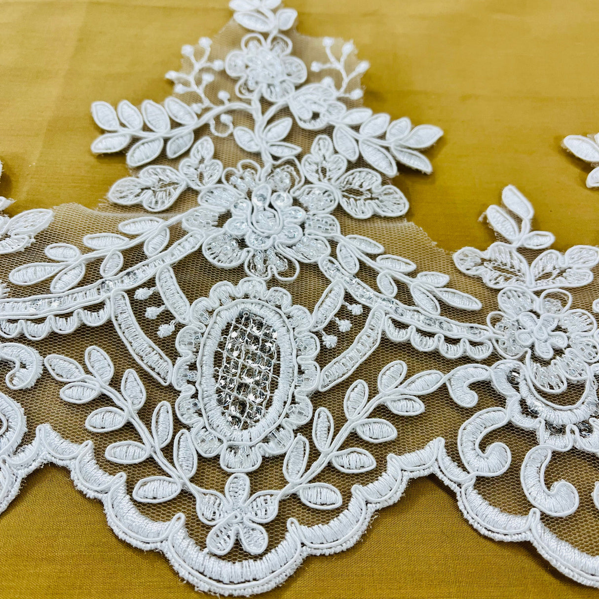 Beaded Corded Lace Trimming