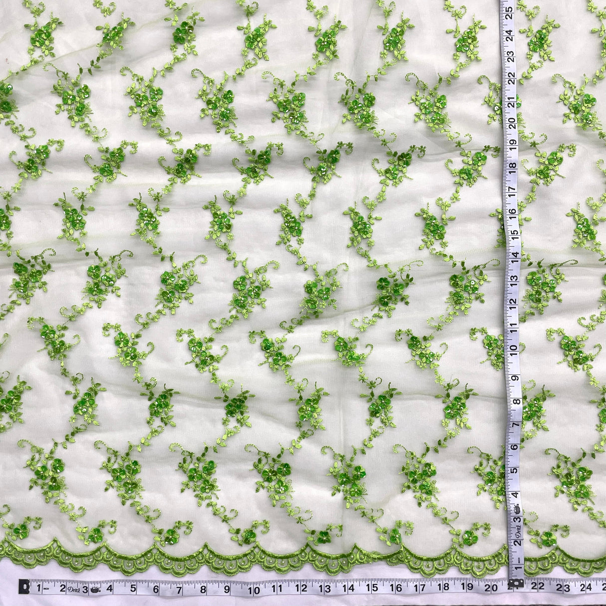 Beaded Embroidered Lace Mesh