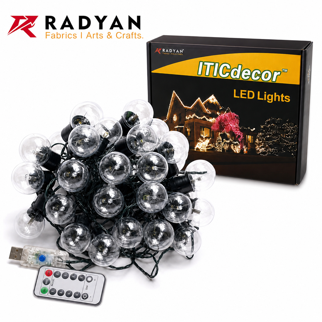 25 LED String Lights Warm White USB Christmas Decor