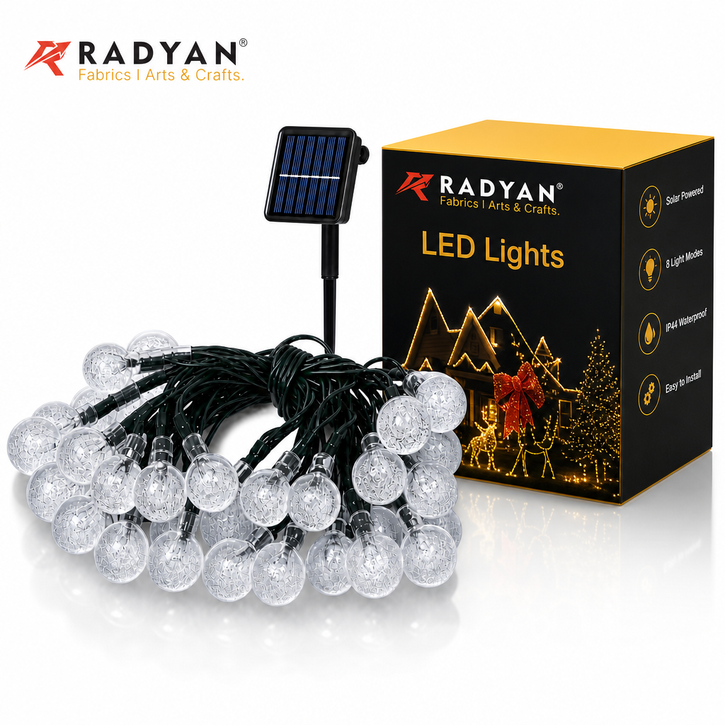 Black/White Wire 30 LED Bubble Globe String Lights Holiday Decor