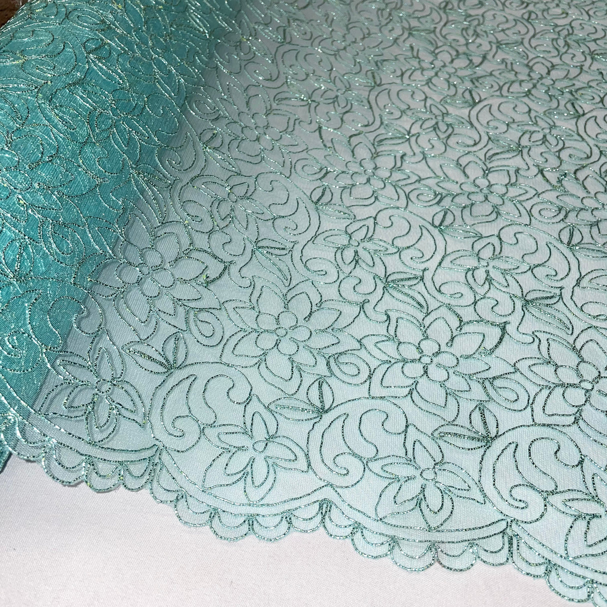 Corded Bridal Lace Fabric 54" Polyester Net Mesh