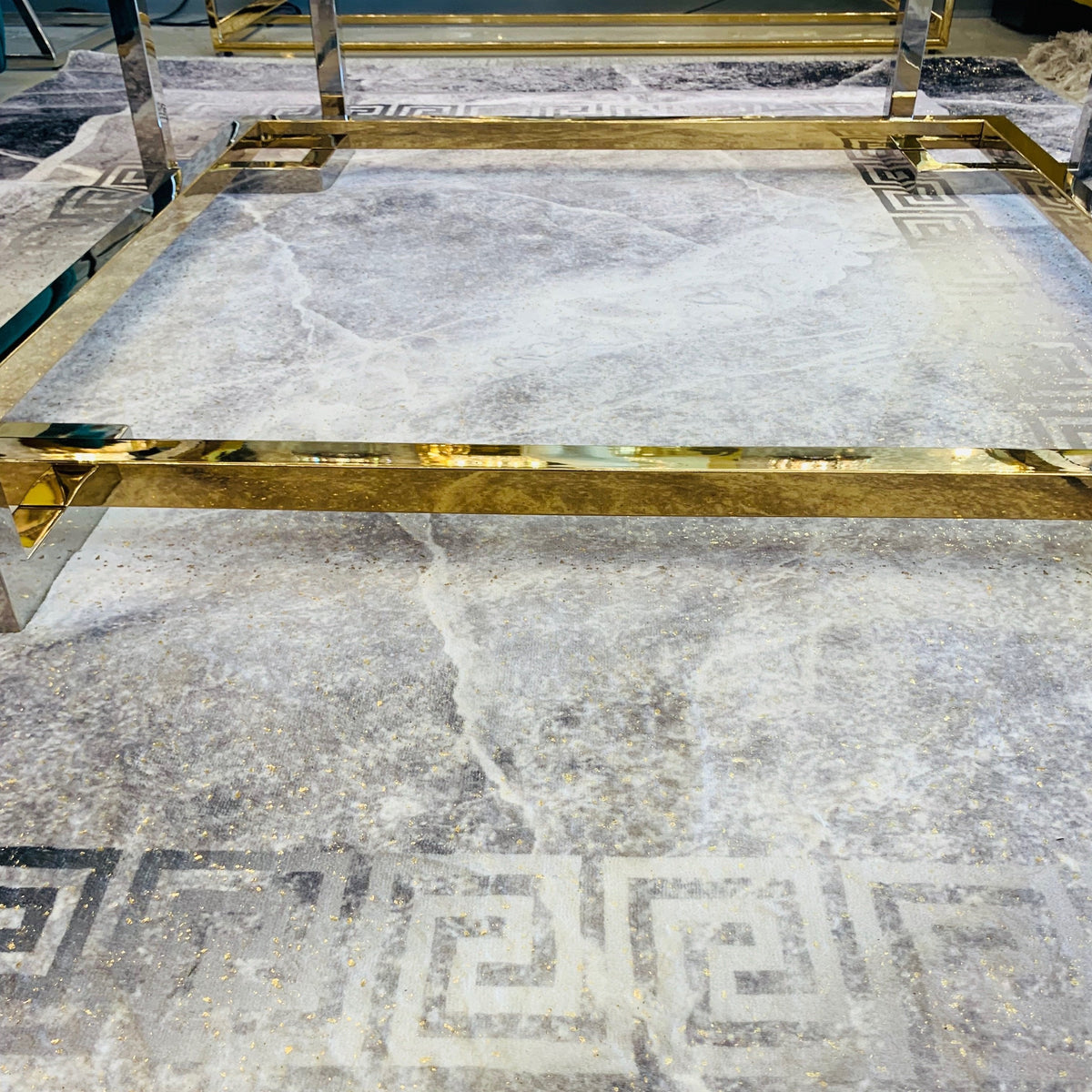 Black Gray and White Soft Plush Fluffy Lattice Design Area Rug / Carpet