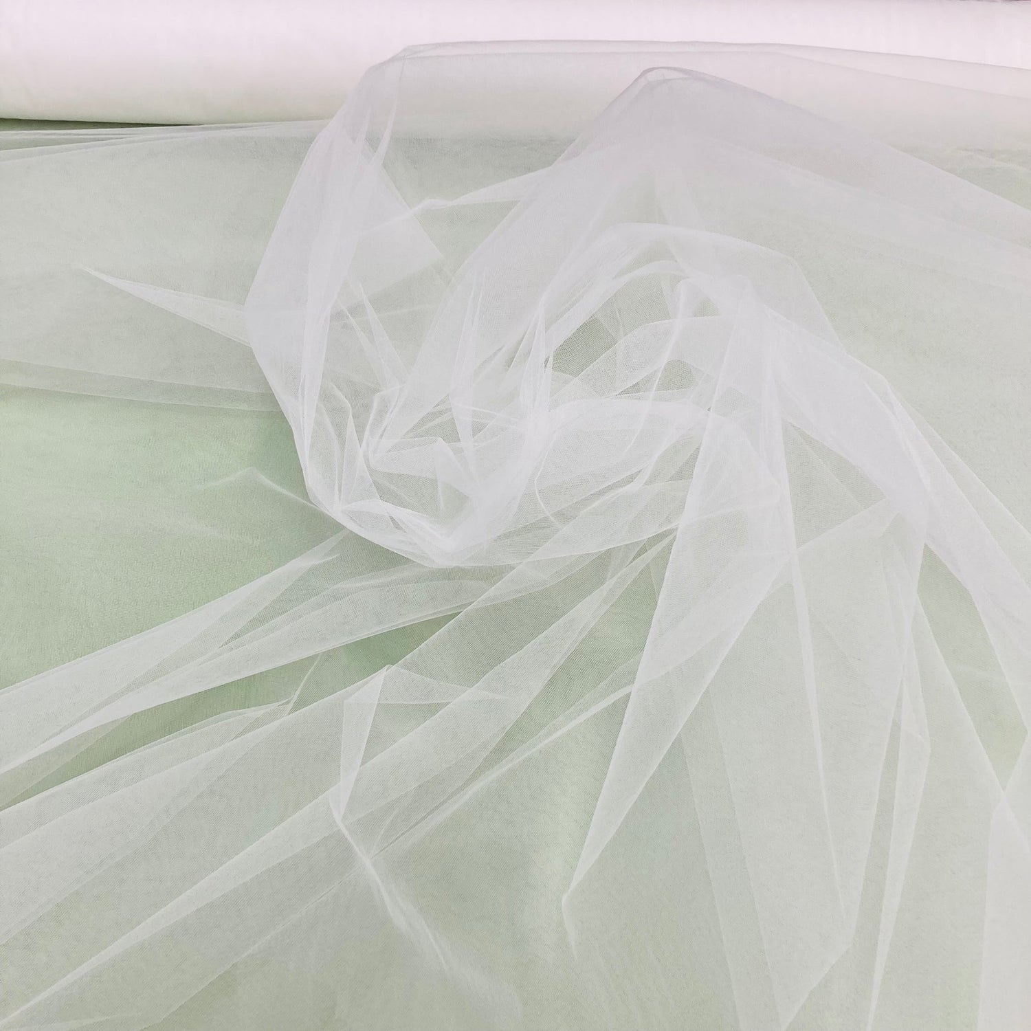1 Yard Tulle/Net Bridal Veil Mesh Fabric | 120" Wide | 100% Nylon | Extra Wide Soft Tulle for Wedding Veils, Gowns & Special Occasion Wear