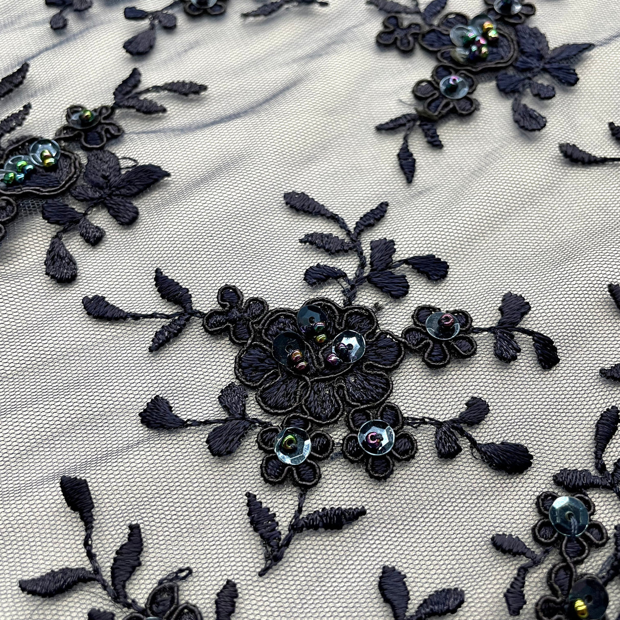 Beaded Corded Bridal Lace Fabric 52" Wide