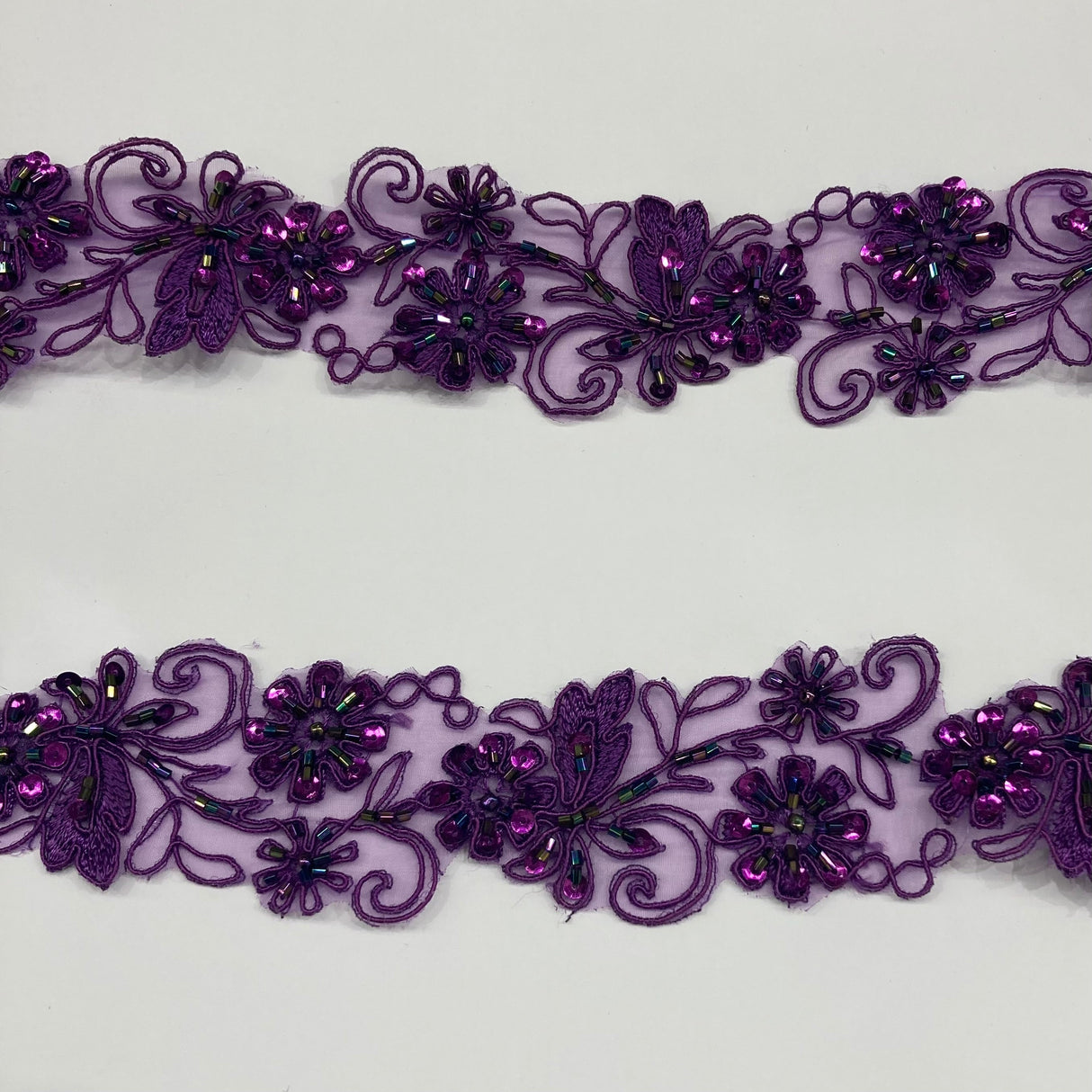 Beaded Corded Lace Trim