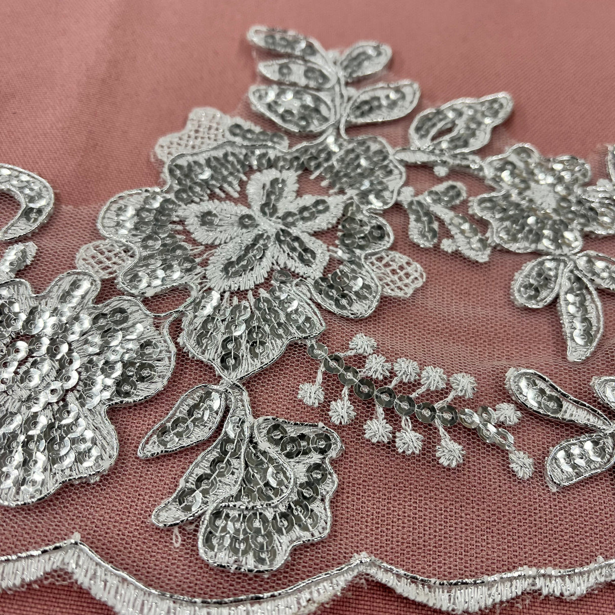 Beaded Floral Lace Trim