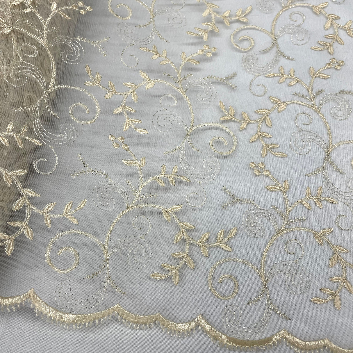 Embroidered Lace Mesh Floral