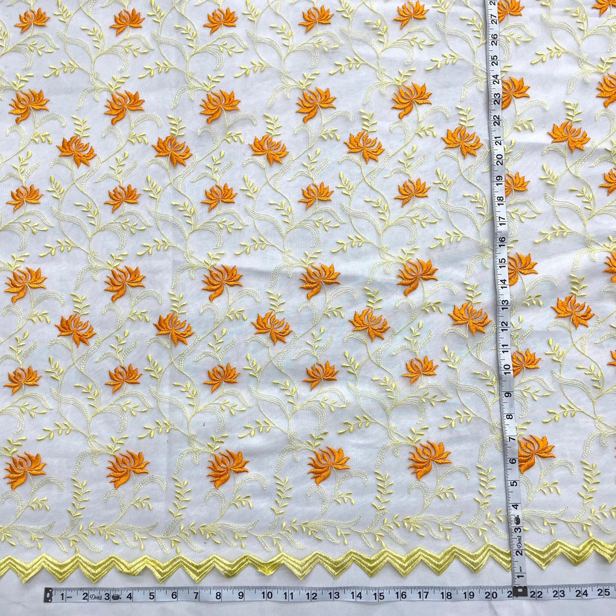 Embroidered Lace Fabric 100% Polyester Net Mesh 54"