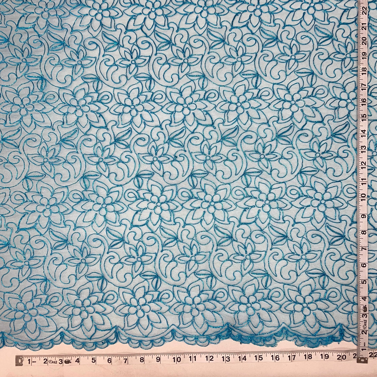 Corded Bridal Lace Fabric 54" Polyester Net Mesh