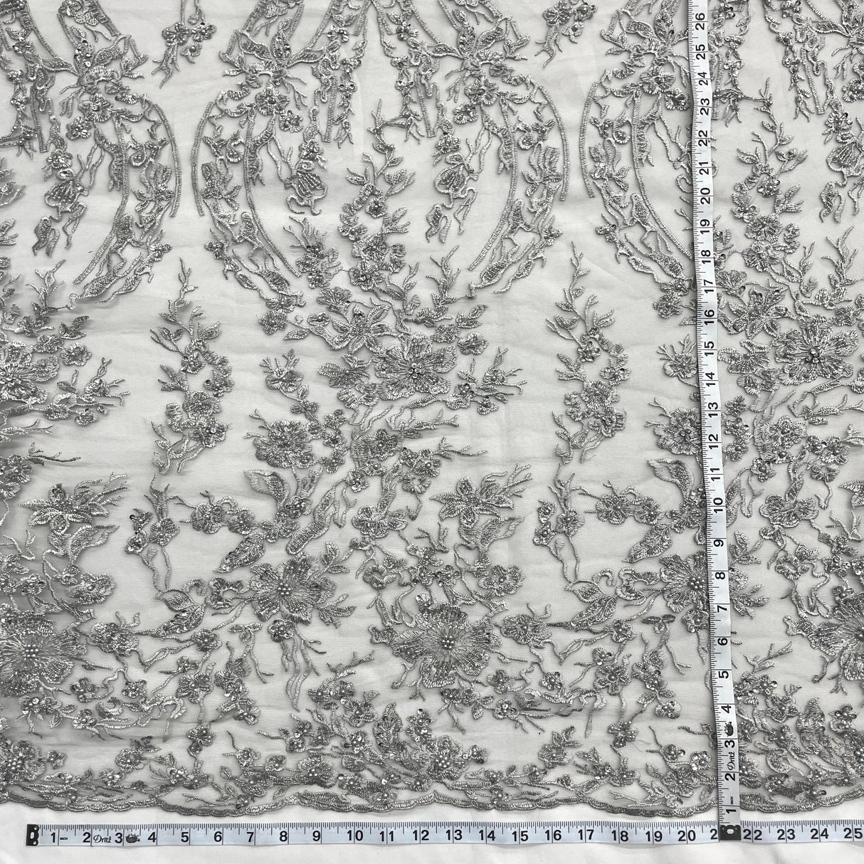 Beaded Embroidered Lace Mesh