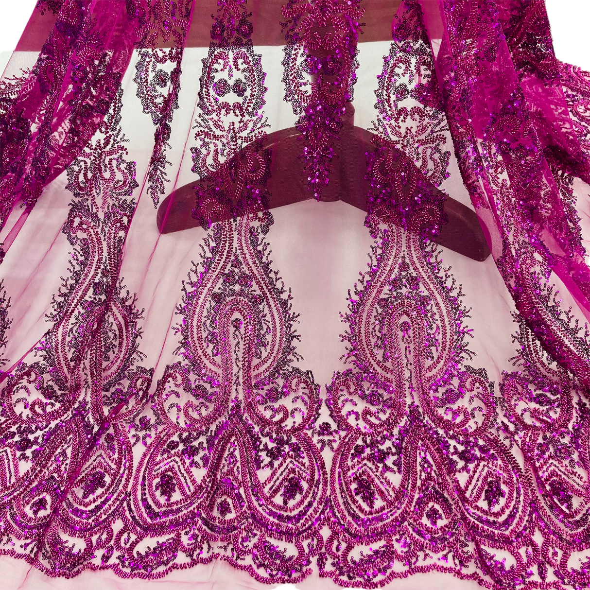 Beaded Embroidered Lace Mesh