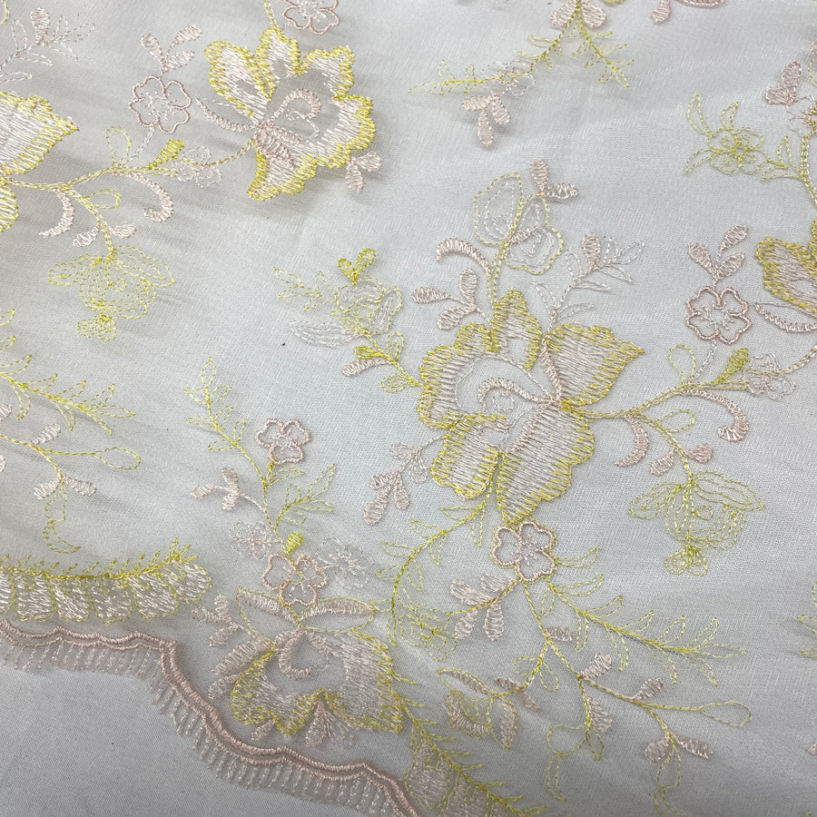 1 Yard Luxury Embroidered Lace Fabric for Bridal Evening Dresses 51 inch Width