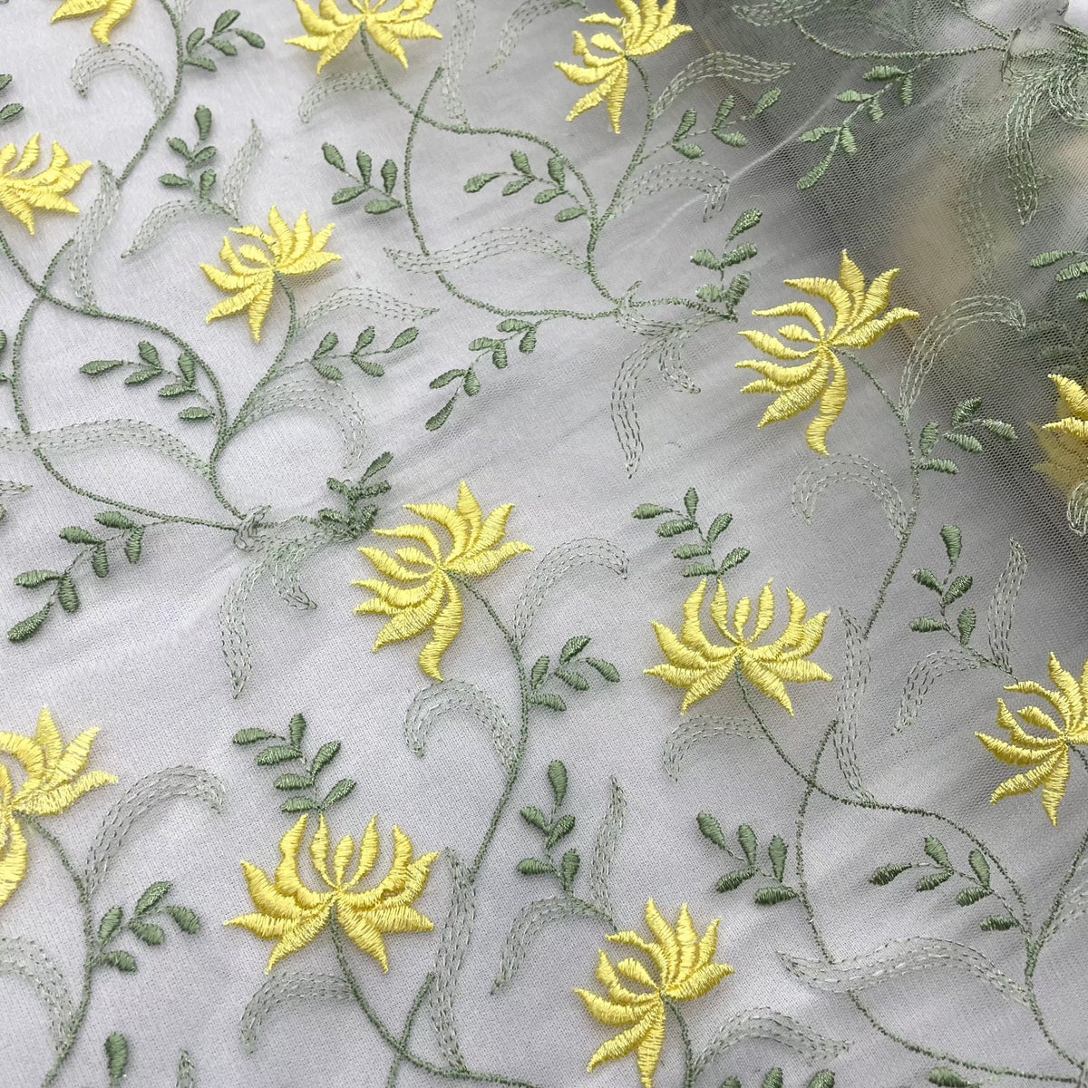 1 Yard Lace Fabric Embroidered on 100% Polyester Net Mesh Approximately 54" Wide